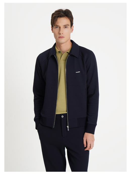 callisto乐行系列藏青色莫代尔混纺夹克 商品图2