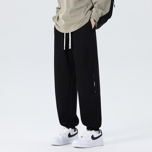 【新款DYF】大依优型大码束脚小脚运动针织休闲裤加肥加大男装舒适胖子肥佬百搭运动裤长裤 商品图11