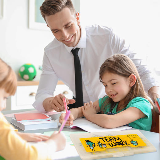 麦思考学生专用绘图测量多功能收纳盒装套尺现货批发亚克力盒装 商品图2