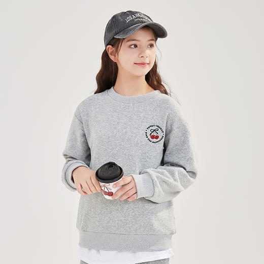 笛莎Deesha青少年女童卫衣2024冬季新款淑女学院风卫衣 商品图1