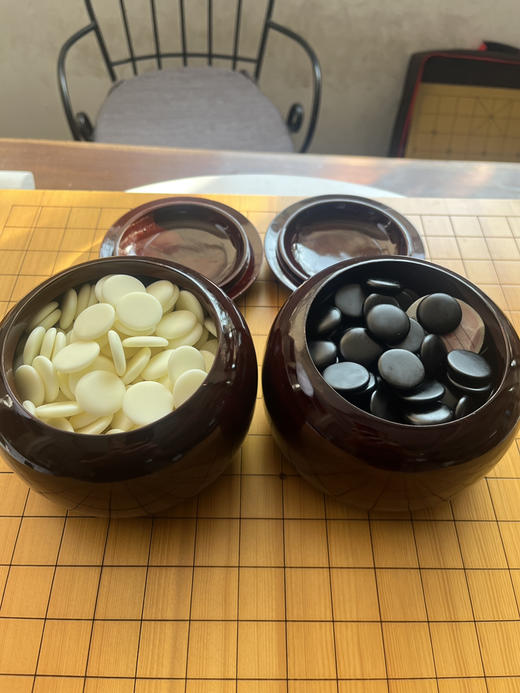 3厘米新榧实木棋盘+单面老云子+中号大叶杉罐 商品图1