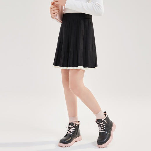 笛莎Deesha青少年女童半身裙2024冬季新款淑女学院风半身裙 商品图1