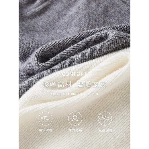 【年货节】熙世界堆堆领*羊毛衫秋冬2025新款修身内搭针织打底高领毛衣 商品图3