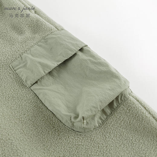 马克珍妮男童山系立体口袋摇粒绒束脚裤2024年秋冬新款241061 商品图3