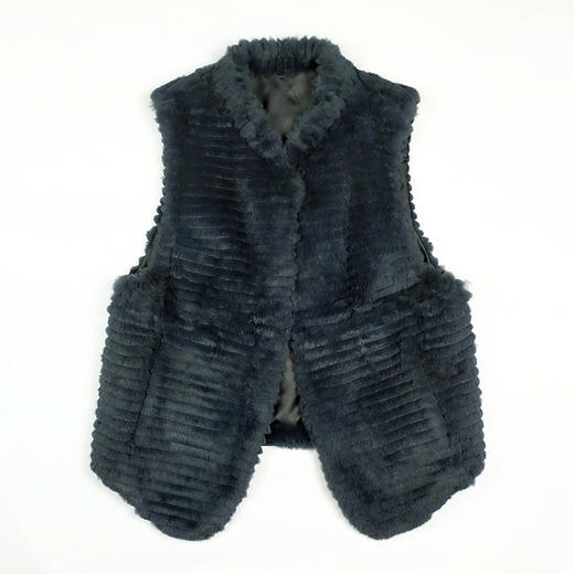 SIM GRACE 优雅夫人 秋冬保暖经典时尚显瘦百搭爆款真毛雪兔外穿舒适马甲 商品图7