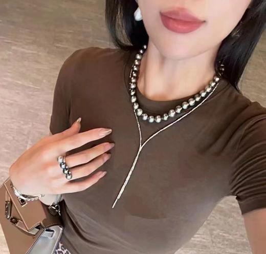 9.7-12.3mm铂金灰项链 商品图4