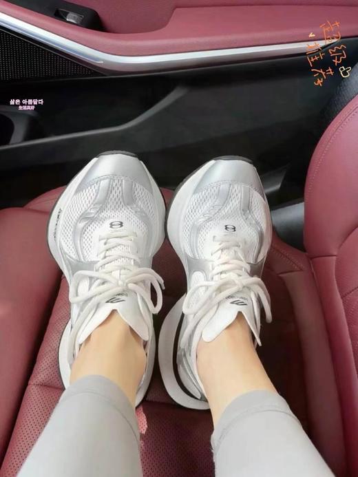 巴黎世家CIRCUIT圆头系带透气网面低帮生活休闲鞋跑步鞋女款白色（SLB） 商品图5