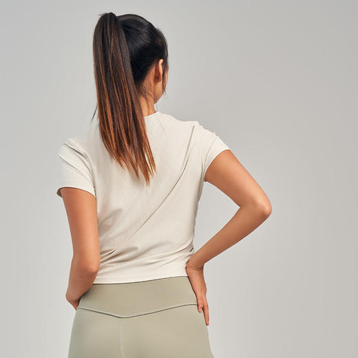 【leleorange】女士螺纹高领口瑜伽背心&T恤 商品图9