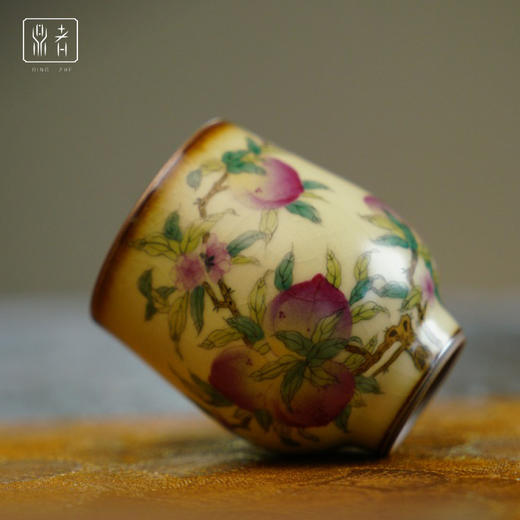 问鼎鼎者汝瓷云渊杯（绘画五桃）半缘杯（绘画花引蝶寻）（缺货） 商品图2