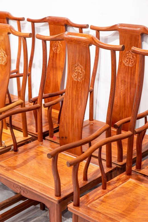 红桥红  家具严选  缅甸花梨（大果紫檀）【上博四出头 官帽椅】 商品图3