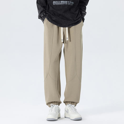 【新款DYF】大依优型大码束脚小脚运动针织休闲裤加肥加大男装舒适胖子肥佬百搭运动裤长裤 商品图1