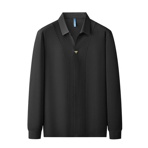 【封口款】【新款DDP】大依优型大码长袖衬衫翻领男装加肥加大体恤大号上衣胖子弹力休闲商务 商品图6