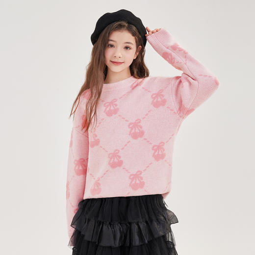 笛莎Deesha青少年女童针织衫2024冬季新款淑女学院风针织衫 商品图1