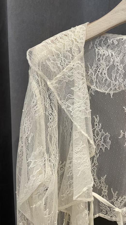 【门店同款】ENJOY夏季荷叶边蕾丝开衫上衣 157845773 商品图1