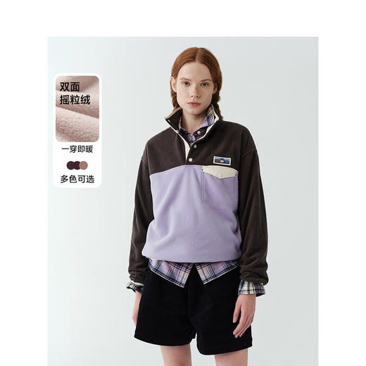 Teenie Weenie小熊撞色卫衣女冬季卫衣TTMA248T13I 商品图0