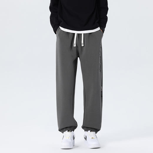 【新款DYF】大依优型大码束脚小脚运动针织休闲裤加肥加大男装舒适胖子肥佬百搭运动裤长裤 商品图4