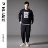 PINLI品立2024秋季新款国潮京剧烫钻卫衣男印花宽松休闲圆领上衣BG243109003 商品缩略图1