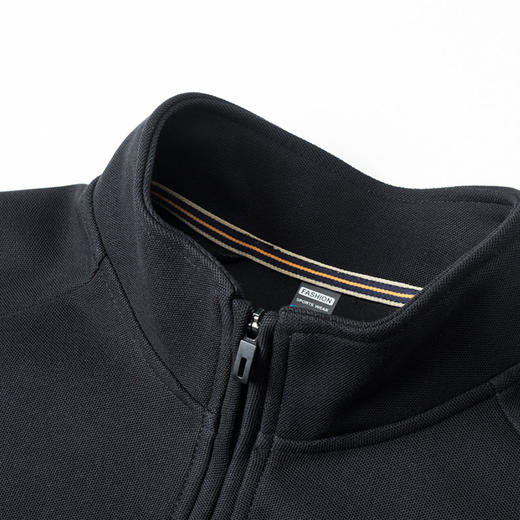 【新款DSK】大依优型大码立领拉链长袖卫衣加肥加大肥佬休闲宽松透气上衣打底男士胖子 商品图5