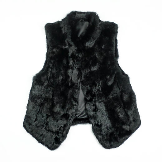 SIM GRACE 优雅夫人 秋冬保暖经典时尚显瘦百搭爆款真毛雪兔外穿舒适马甲 商品图8