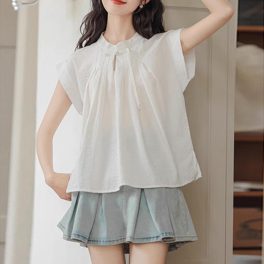 裁缝学苑AS338新中式短袖衬衫纸样女装半开国风上衣衬衣样板 商品图1