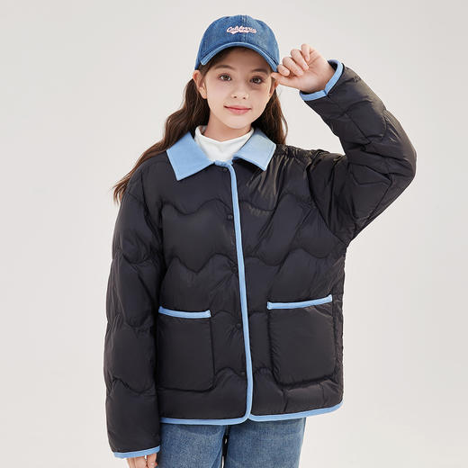 笛莎Deesha青少年女童羽绒服90%绒子2024冬季新款淑女学院风羽绒服 商品图1
