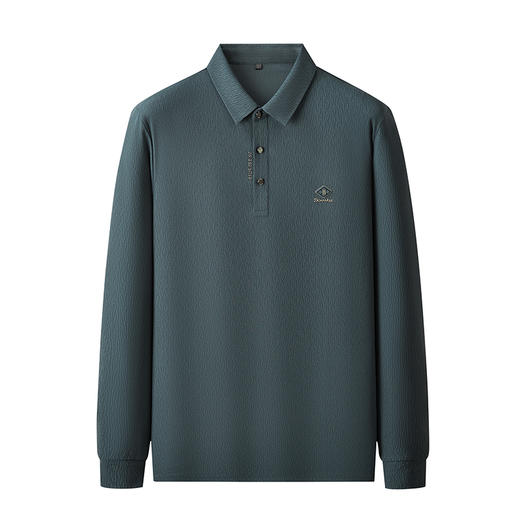 【新款DDP】大依优型大码弹力长袖Polo衫翻领男装加肥加大体恤大号上衣胖子弹力休闲商务 商品图9