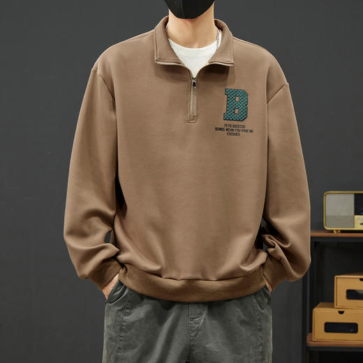 【新款DYY】大依优型大码小立领卫衣男宽松休闲上衣胖子加肥加大男士潮流 商品图8