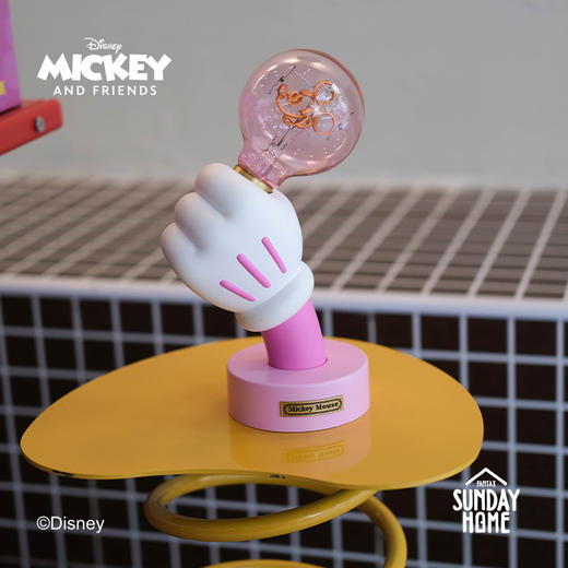 SUNDAY HOME 迷你米奇手台灯-樱花粉 商品图2