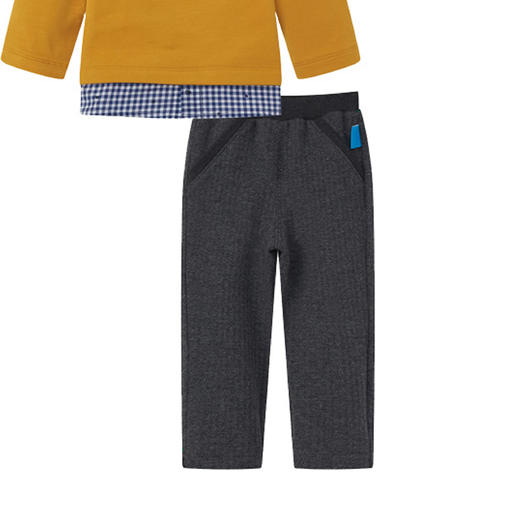 丽婴房-童衣类（秋）E1套装3_鹅黄\浅黄 商品图1