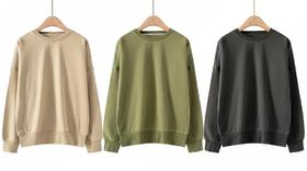 Martine Wester 女全棉毛圈布贴带圆领卫衣 11423223