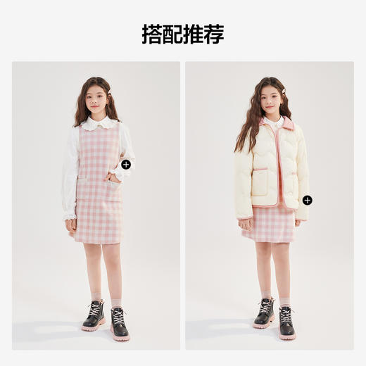 笛莎Deesha青少年女童背心裙2024冬季新款淑女学院风背心裙 商品图2