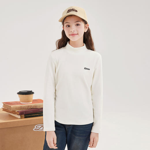 笛莎Deesha青少年女童T恤2024冬季新款复古学院风T恤 商品图1