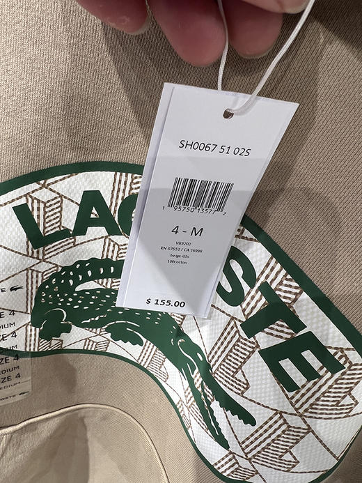 Lacoste/法国鳄鱼 男春秋纯棉宽松鳄鱼印花袋鼠兜连帽卫衣SH0067 商品图2