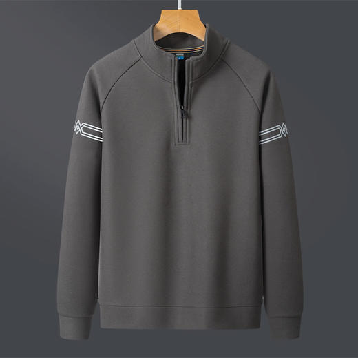 【新款DSK】大依优型大码立领拉链长袖卫衣加肥加大肥佬休闲宽松透气上衣打底男士胖子 商品图0