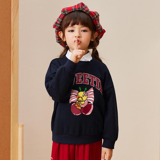 B.DUCK小黄鸭童装春秋圆领卫衣105-150 FF3408010 商品图7