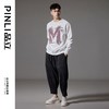 PINLI品立2024秋季新款男士字母烫钻套头卫衣百搭休闲宽松上衣潮BG243109014 商品缩略图2