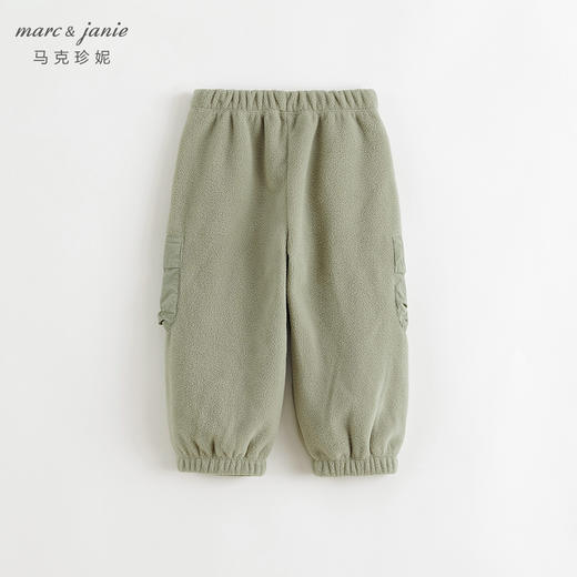 马克珍妮男童山系立体口袋摇粒绒束脚裤2024年秋冬新款241061 商品图1