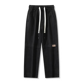 【新款DYF】大依优型大码直筒休闲牛仔裤阔腿加肥加大男装舒适胖子肥佬百搭运动裤长裤