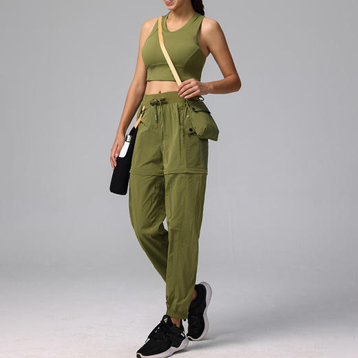 跃牌【瑞幸系列】高腰宽松抽绳徒步防风女显瘦休闲户外Convertible束脚运动长裤HCK024 商品图3