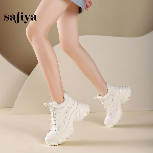 Safiya/索菲娅2024冬季加绒增高运动厚底潮酷老爹鞋 （网面单里/绒里可选）SF43112372/SF44112372 商品图5