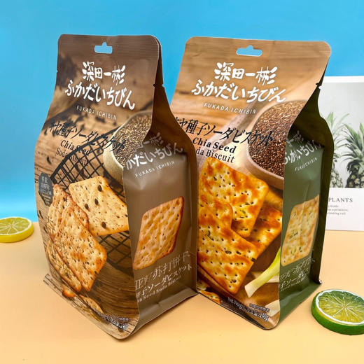 240克奇亚籽苏打饼干袋装 休闲零食咸味饼干 商品图4