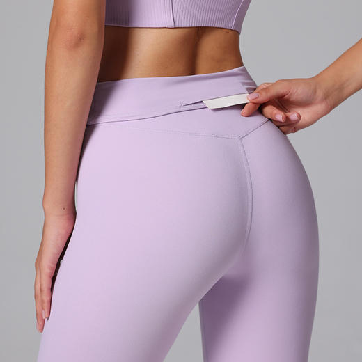 跃牌【瑞幸系列】莱卡高腰收腹裸感瑜伽裤无痕随意裁剪无T紧身健身裤运动打底裤HCK020 商品图1