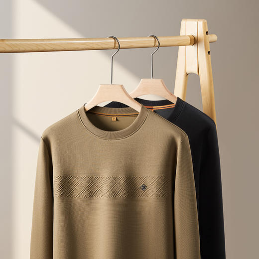 【新款DDP】大依优型大码卫衣长袖休闲加肥加大男士胖子大码内搭上衣打底显瘦 商品图2