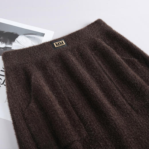 MYX-YGLR-1232-L垂感修身针织毛线裙弹力直筒裙中长款显瘦修身包臀裙秋冬款半身裙 商品图3