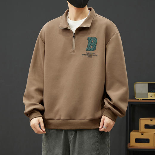 【新款DYY】大依优型大码小立领卫衣男宽松休闲上衣胖子加肥加大男士潮流 商品图1