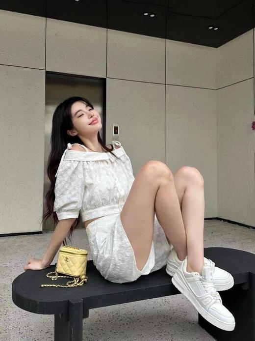 驴家Trainer皮革圆头系带防滑低帮板鞋男女同款白色（HC） 商品图2