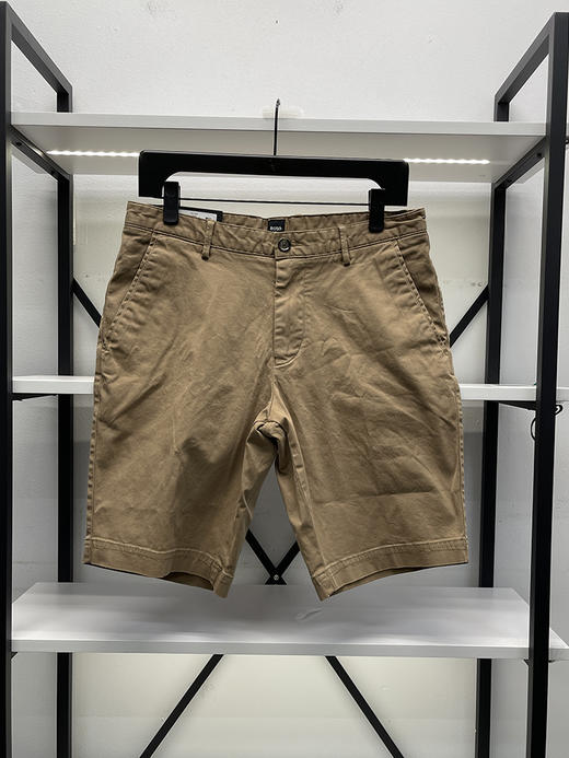 HUGO BOSS/胡戈波士 男士夏季黑标棉混纺斜纹布微弹休闲短裤 商品图1