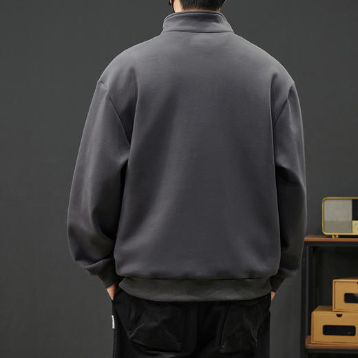 【新款DYY】大依优型大码小立领卫衣男宽松休闲上衣胖子加肥加大男士潮流 商品图4
