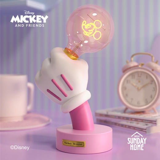 SUNDAY HOME 迷你米奇手台灯-樱花粉 商品图0