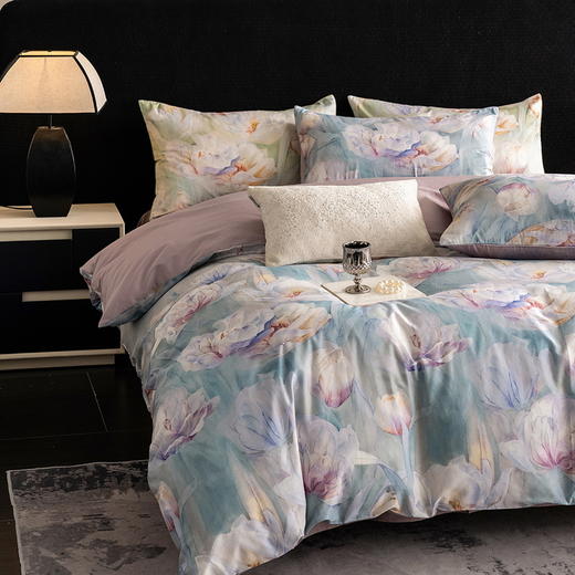 顶柔60S长绒棉数码印花四件套 商品图1